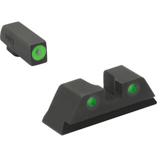 Tritiová mířidla Hyper-Bright™ Pistol Set Meprolight® / oranžové muška, zelené hledí